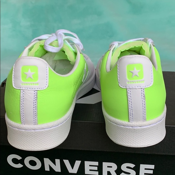 CONVERSE PRO LEATHER OX WHITE/GHOST GREEN/WHITE MN - Picture 10 of 16
